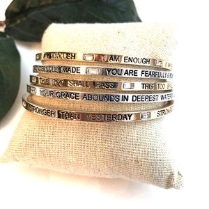 🌟SOLD🌟Stackable bracelets; inspirational bangles